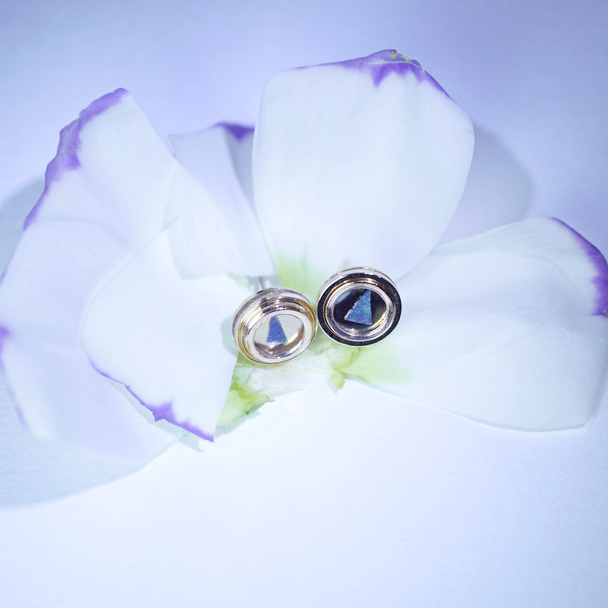 Gold Plated Sterling Silver Opal Earrings | Mined from Coober Pedy, Australia