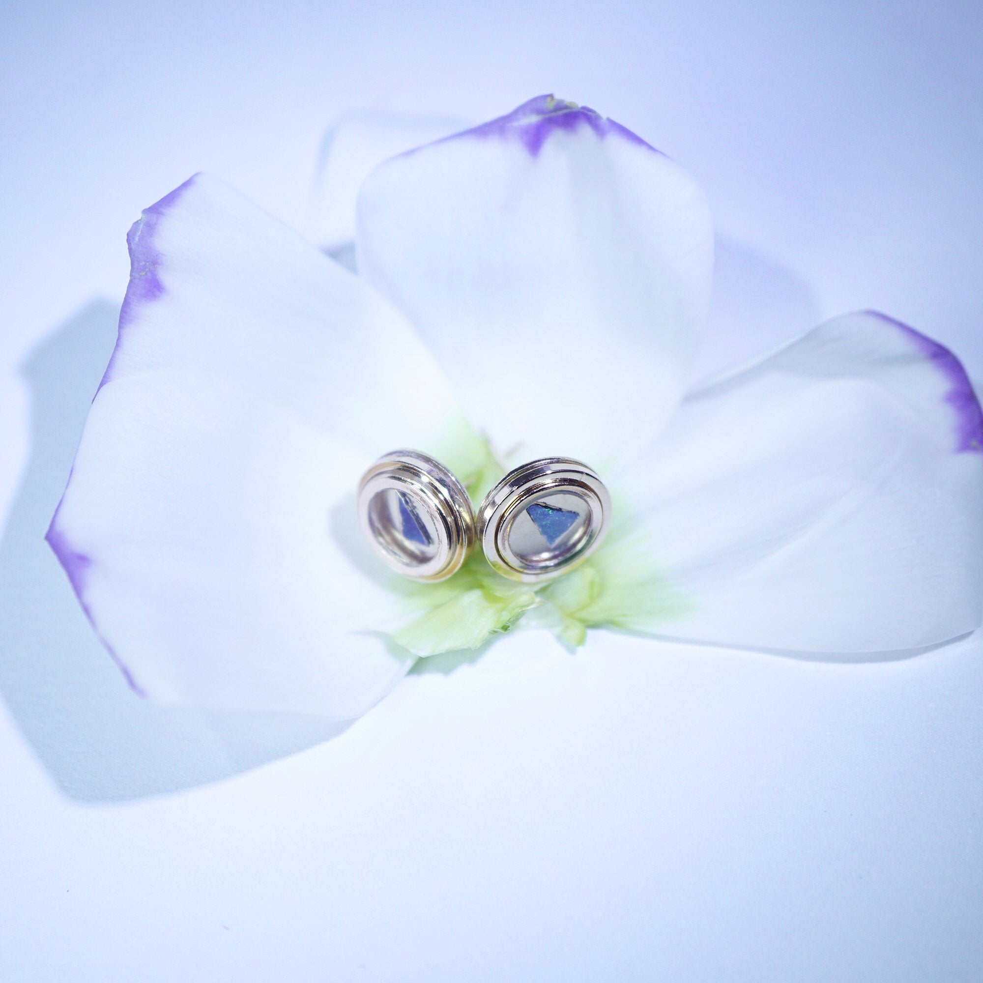 Gold Plated Sterling Silver Opal Earrings | Mined from Coober Pedy, Australia