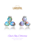 Handcrafted Multi Opal Gemstones Sterling Silver Earrings, Opal Mined from Coober Pedy, Australia
