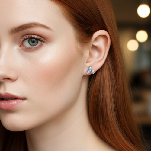 Handcrafted Multi Opal Gemstones Sterling Silver Earrings, Opal Mined from Coober Pedy, Australia