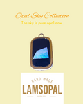 Gold Plated Opal Pendant: Freeform White Opal Gemstone